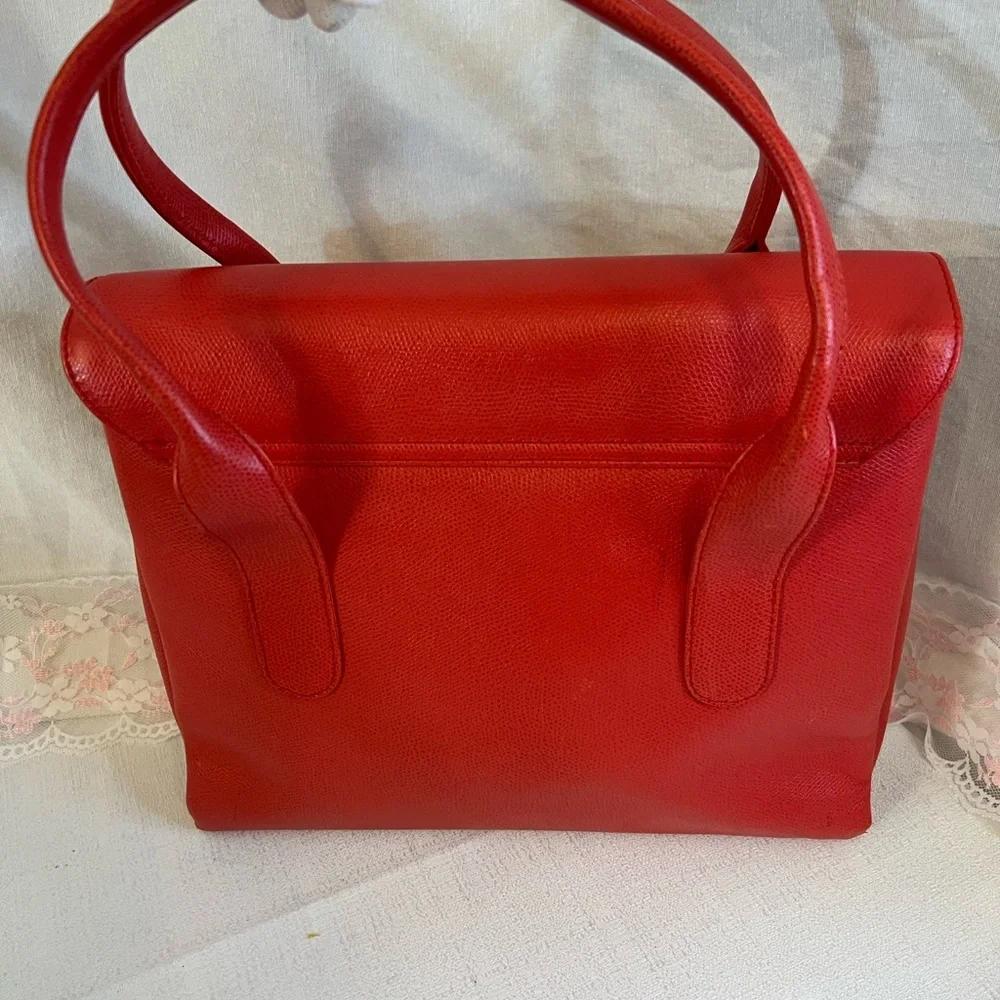MCM Structured Satchel with Gold Accents